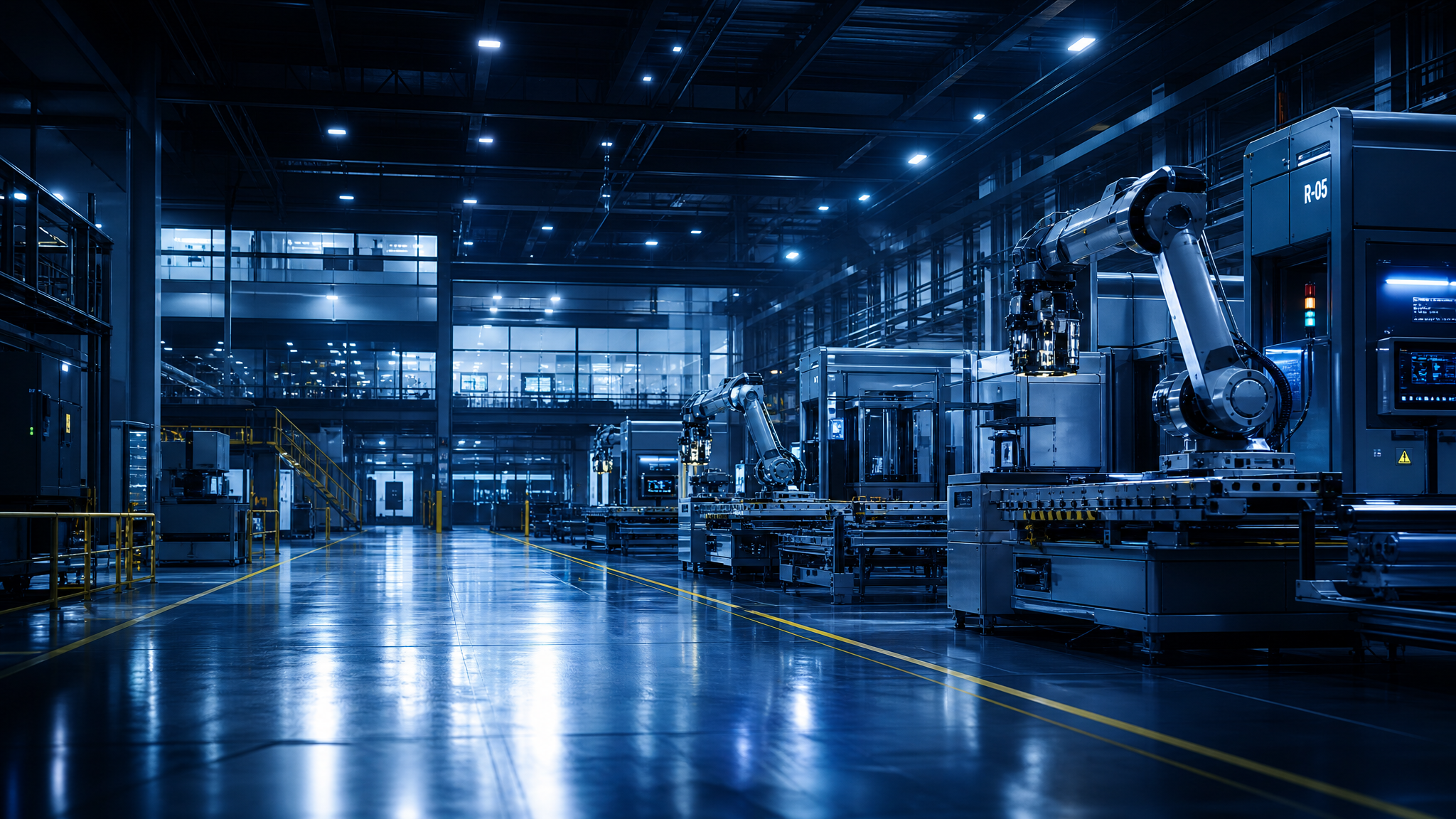 Indústria moderna e tecnologia representando projetos empresariais estratégicos